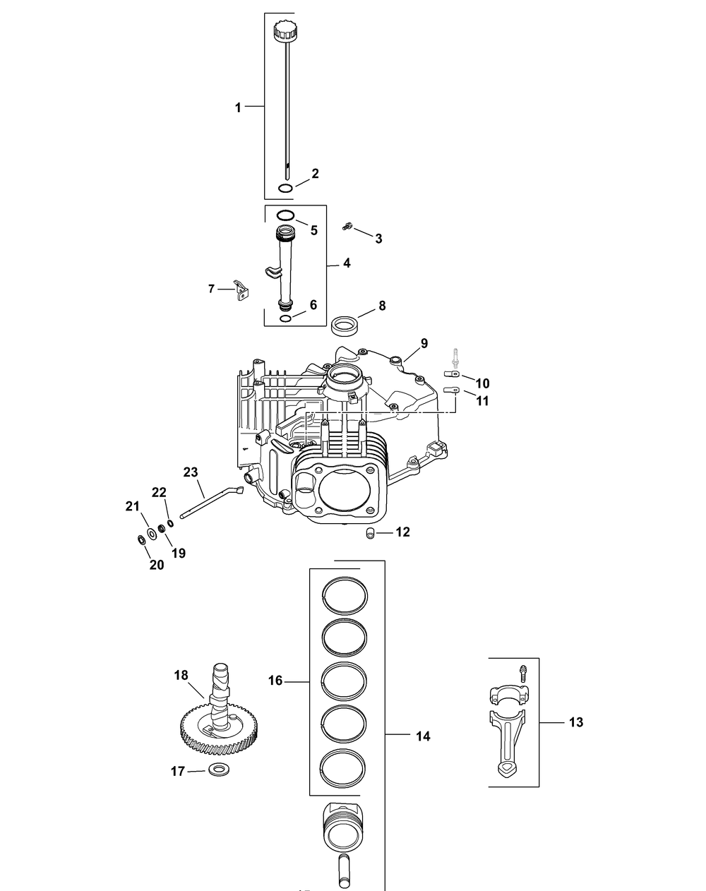 Sv820 Crankcase Diagram and Parts List for Z-FORCE50 17AF3AGP-17AF3AGP010 Cub Cadet Lawn Tractor
